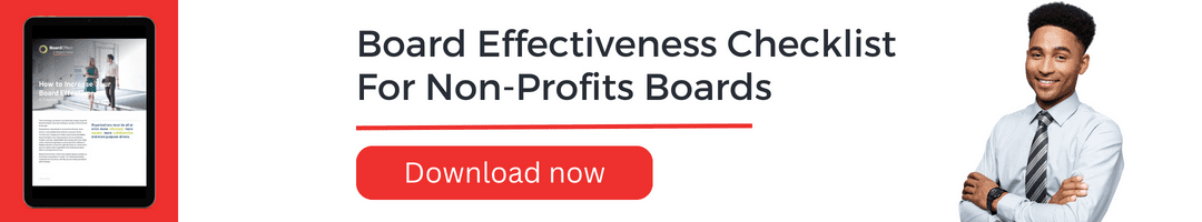 A banner advertisement showcasing the "Board Effectiveness Checklist" whitepaper.