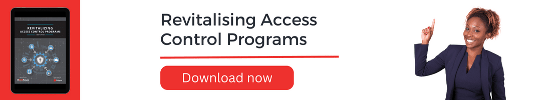 Banner advertisement for the whitepaper 'Revitalising Access Control Programs.'
