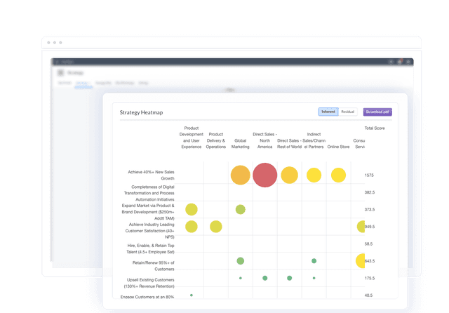 Screenshot displaying Diligent software's Enterprise Risk Management interface.