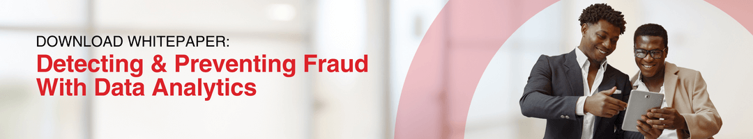 Banner: Detecting & Preventing Fraud With Data Analytics whitepaper.